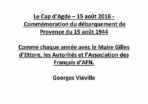 2016 08 15 AGDE-COMMEMORATION DU DEBARQUEMENT 1944 EN PROVENCE (1)